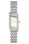 Tory Burch The Eleanor Angled Two-hand Stainless Steel Watch, 19mm X 37mm In Silver