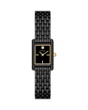Tory Burch The Eleanor Watch, 19mm X 28mm In Black/black