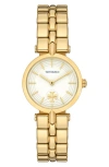 Tory Burch Women's The Kira Gold-tone Stainless Steel Bracelet Watch 30mm In Gold
