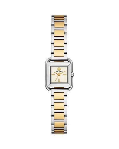 TORY BURCH THE SMALL KIRA SQUARE STAINLESS STEEL WATCH, 18MM X 18MM