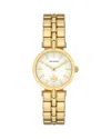 Tory Burch Women's The Kira Gold-tone Stainless Steel Bracelet Watch 30mm In Cream/gold