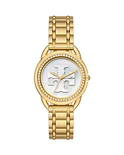 Tory Burch The Miller Watch, 34mm In White/gold