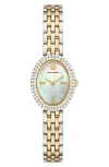 Tory Burch Women's The Oval Two-tone Stainless Steel Bracelet Watch 28mm In Two Tone