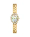 Tory Burch Oval Watch In White/gold