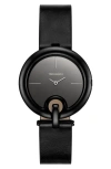 Tory Burch The Pierced Two Hand Black Stainless Steel Watch, 36mm