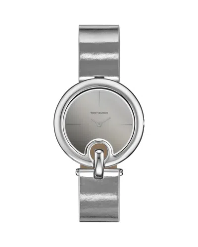 Tory Burch The Pierced Two Hand Silver Tone Stainless Steel Watch, 36mm