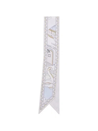 Tory Burch The Pool Ribbon Tie In White