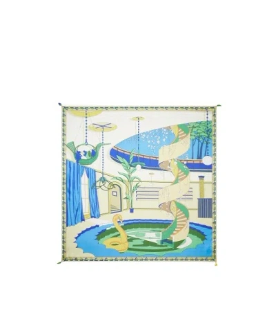 Tory Burch The Pool Silk Square Scarf In Orange