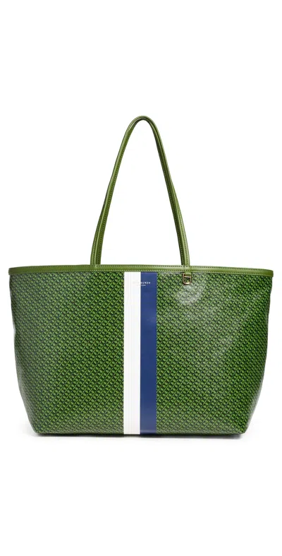 Tory Burch The Racer Tote Green Printed