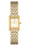 Tory Burch The Eleanor Two-hand Two-tone Stainless Steel Watch In Gold