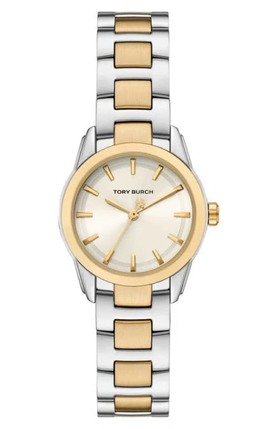 TORY BURCH TORY BURCH THE SMALL MILLER TWO-TONE BRACELET WATCH, 28MM