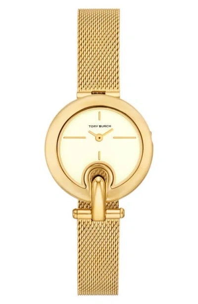 TORY BURCH TORY BURCH THE SMALL PIERCED MESH STRAP WATCH, 30MM