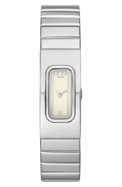 Tory Burch The T Bracelet Watch, 40mm In Silver