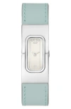 Tory Burch Women's The T Watch Blue Leather Strap Watch 18mm In Multi