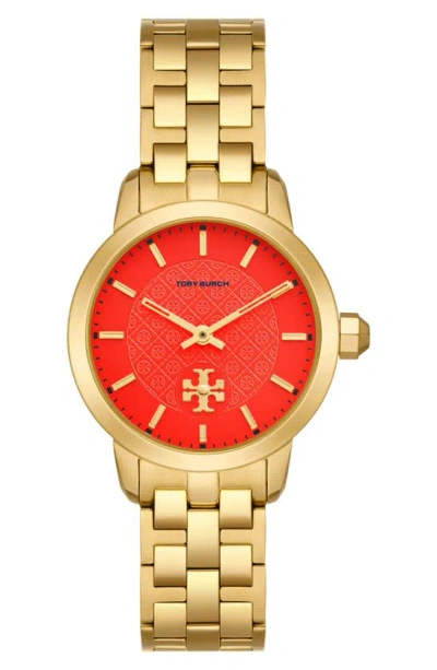 Tory Burch Women's Gold-tone Stainless Steel Bracelet Watch 34mm In No Colour