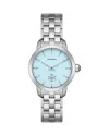 Tory Burch The Tory Bracelet Watch In Blue/silver