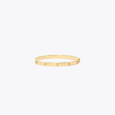 Tory Burch Thin Icon Hinge Bracelet In Gold