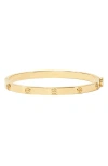 Tory Burch Miller Goldtone Stud Hinge Bracelet In Gold