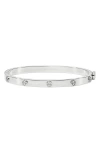 Tory Burch Thin Icon Hinge Bracelet In Metallic