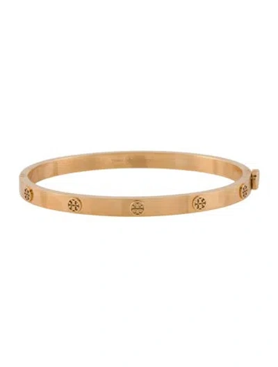 Pre-owned Tory Burch Thin Icon Hinged Bangle Bracelet, 6.75" In Multi