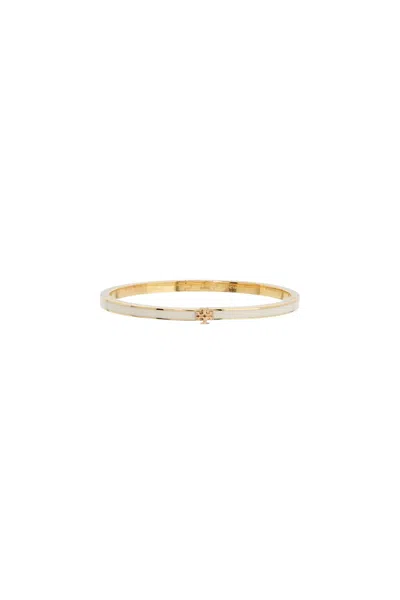 Tory Burch Thin Kira Bracelet In Tory Gold / New Ivory (gold)