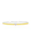 Tory Burch Thin Kira Enamel Bracelet In Light Silver