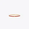 Tory Burch Thin Kira Enamel Bracelet In Tory Gold/matchstick Red