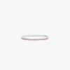 Tory Burch Thin Kira Enamel Bracelet In Tory Silver/pink