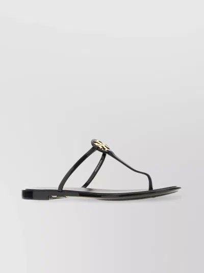 Tory Burch Thong Leather Sandals Open Toe In Black
