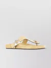 Tory Burch Thong Sandals Suede Flat Sole In Yellow