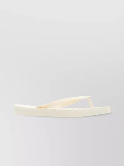 Tory Burch Thong Sandals With Band Detail And Rubber Sole In White