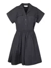Tory Burch Short-sleeved Dress In Black