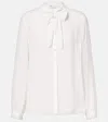 Tory Burch Georgette Bow Blouse In White
