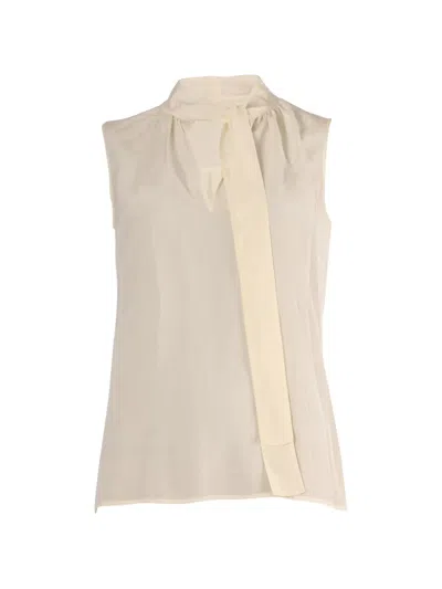 Pre-owned Tory Burch Tie Sleeveless Top In Neutral