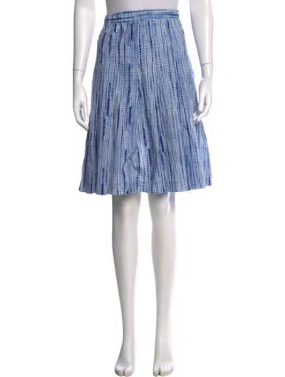 Pre-owned Tory Burch Tie-dye Print Midi Length Skirt In Blue