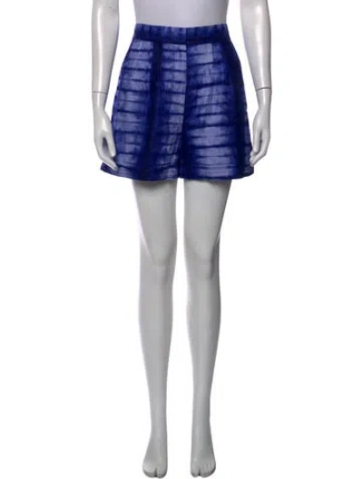 Pre-owned Tory Burch Tie-dye Print Mini Shorts In Blue