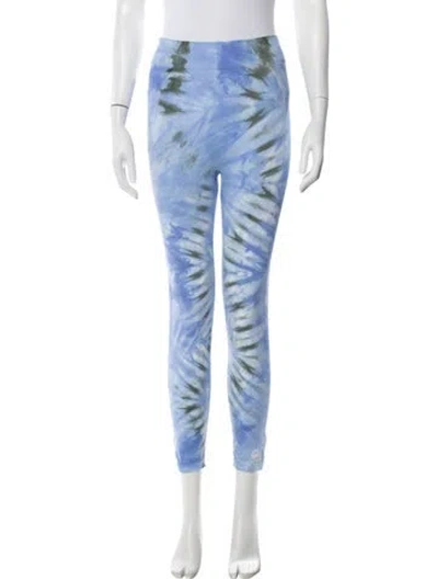 Pre-owned Tory Burch Tie-dye Print Sweatpants In Blue