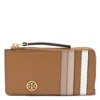 Tory Burch Tigers Eye Pebbled Leather Robinson Card Case