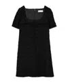 Tory Burch Tinsel A-line Tweed Mini Dress In Black