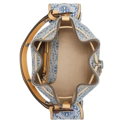 Pre-owned Tory Burch T-monogram Bucket Bag � Blue
