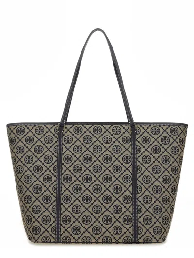 Tory Burch T-monogram Shopper Bag -  - Cotton - Blue
