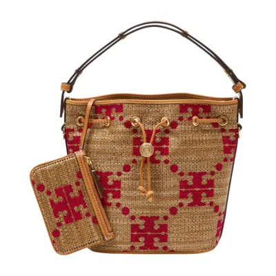 Tory Burch T-monogram Shoulder Bag In Beige