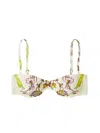 Tory Burch Printed Underwire Bikini Top In Multicolour