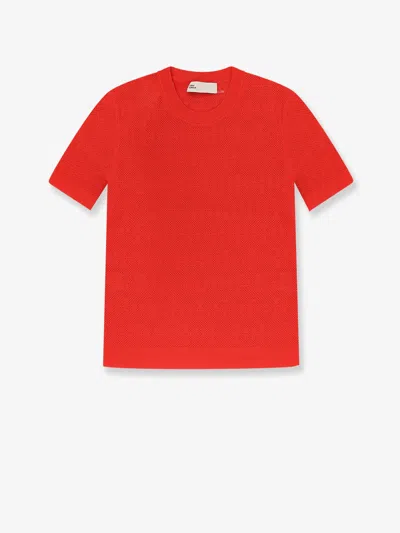 Tory Burch T-monogram Viscose Blend Top In Red