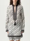 Tory Burch T Monogram Print Silk-blend Tunic
