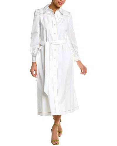 Tory Burch Topstitch Artist Dress In White