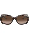 Tory Burch Square Frame Sunglasses In Brown