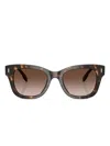 Tory Burch Tortoiseshell Square Sunglasses In Brown