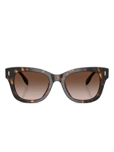 Tory Burch Tortoiseshell Square Sunglasses In Brown