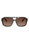 Tory Burch Tortoiseshell Square Sunglasses In Brown